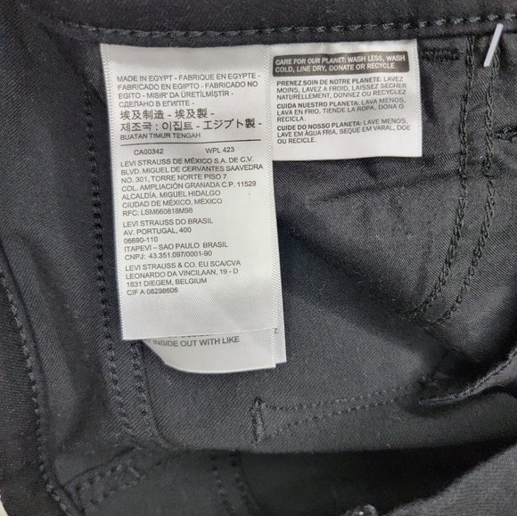 Levis 720 High Rise Supper Skinny Women Waist 29 Length 30 Black Hyperstretch - Picture 7 of 7
